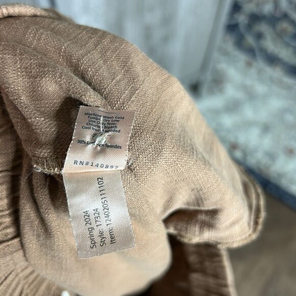 Marine Layer Womens Pants S High Rise Elastic Waist Zipper Pockets Straight Leg - Picture 6 of 6